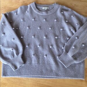 Madewell Lilac Pom Pom Sweater